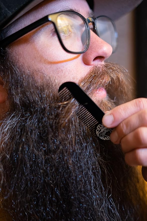 THE VINTAGE GROOMING CO. Death Grip Extra Strong Mustache Wax Night Fury Mustache Wax Remover Oil and Comb Set
