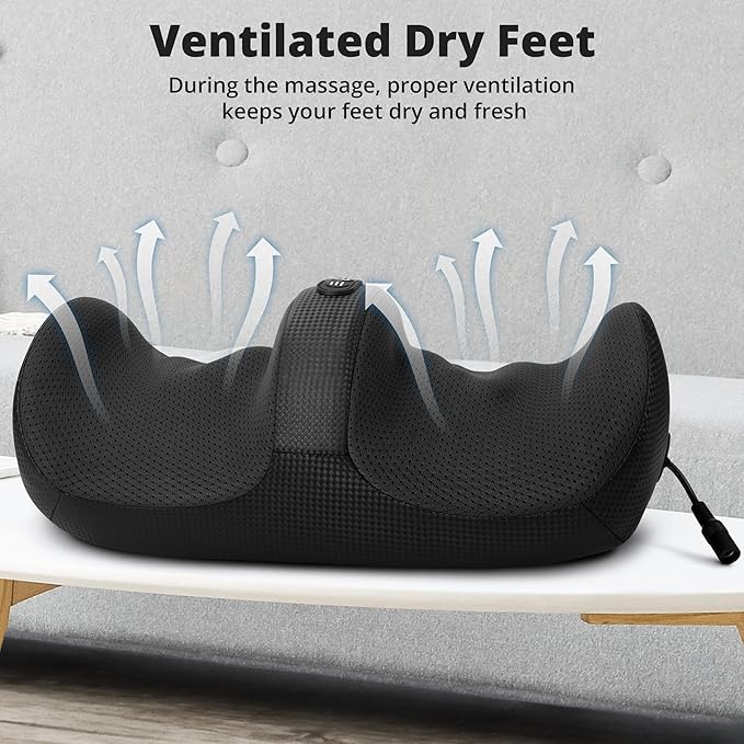 Medcursor Foot Massager with Heat - Foot and Calf Massager with Massage Roller Deep Massage for Plantar Fasciitis Pain Relief Neuropathy Relax for Home or Office Use (Not Cordless)