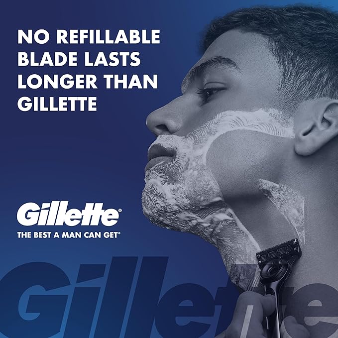 Gillette Labs with Exfoliating Bar Razor Refills for Men  6 Razor Blade Refills and 7oz Rapid Foaming Shave Gel