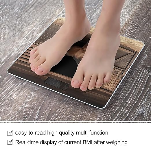 Barn Horse Digital Bathroom Scale for Body Weight with High Precision Digital Weighing Scale with BMI Clear LCD Display and Step-On Measures Weight Up to 180kg