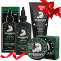 Bossman Essentials Beard Kit for Men Set of 3 - Beard Oil Jelly Fortifying Conditioner Cream Beard Balm - Grooming Growth Care Accessories - Gift Set for Men (Vetiver X)