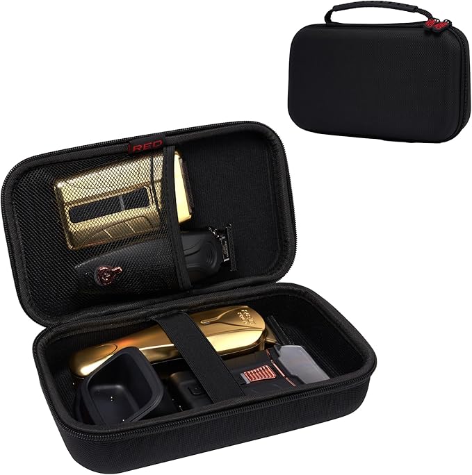 RED Pro Titanium Foil Shaver Cord/Cordless Shaver and Men's Grooming Pouch
