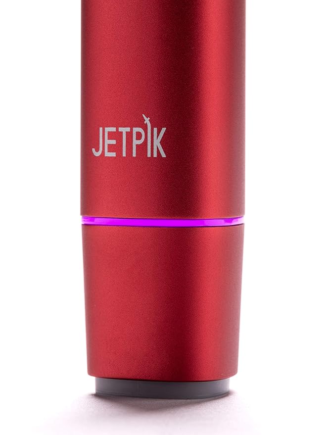 Jetpik JP300 Modern Sonic Rechargeable Toothbrush for Adults - 5 Brushing modes Premium Aluminum Body Waterproof USB induction charging Portable Travel Case Included RED color