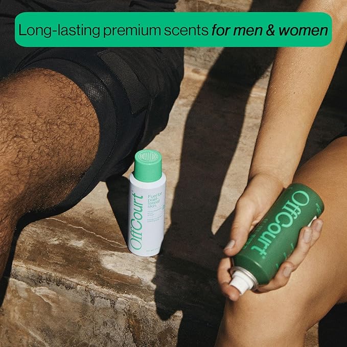OffCourt - Natural Deodorant Body Spray for Men and Women - Aluminum Free - Whole Body Deodorant for Women and Men 3.4 Ounce (Pack of 3)