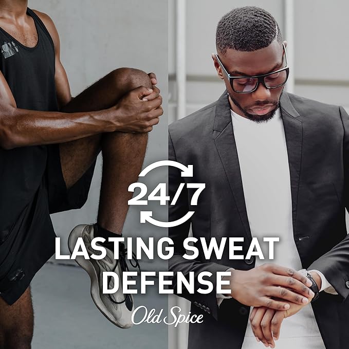 Old Spice Antiperspirant Deodorant for Men 24/7 Sweat &amp Odor Protection 24/7 Lasting Freshness Invisible Solid Steel Titan with Aged Oak Scent 2.6 oz (Pack of 6)