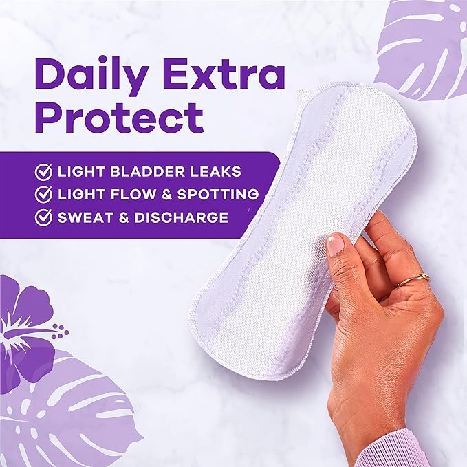 Always Daily Extra Protect Liners Long Length Unscented Panty Liners 544 Count (Pack of 2)