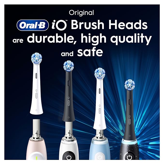 Oral-B iO Ultimate Cleaning Electric Toothbrush Heads 8 Pieces Ultimate Tooth Cleaning Toothbrush Attachment for Oral-B Toothbrushes Letterbox Enabled Packaging Black
