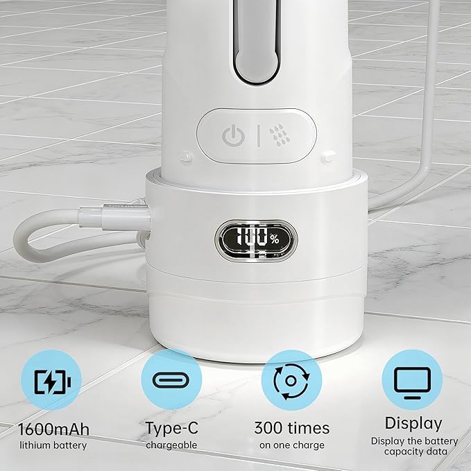Electric Menstrual Cup Washer Peri Bottle for Periond Cleaning Portable Bidet for Travel Women Waterproof Rechargeable Handheld Sprayer for Personal Full Hygiene