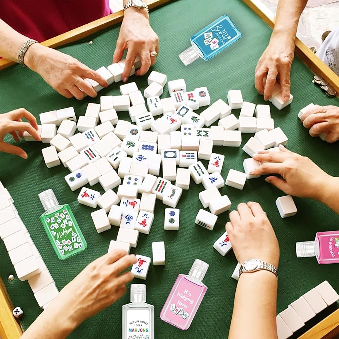 50 Pcs Mahjong Cocktail Mini Hand Sanitizer Bulk Mah Jong Lovers Gifts 1fl oz Travel Size Hand Soap for Christmas Birthday Bachelorette Bridal Shower Mahjong Party Game Night Supplies
