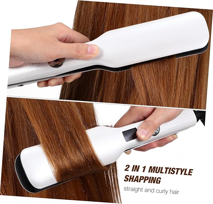 Dual Function Hair Straightener Iron Curler PTC Heated Ceramic Plates Quick Heat Styling Tool for Women Girls
