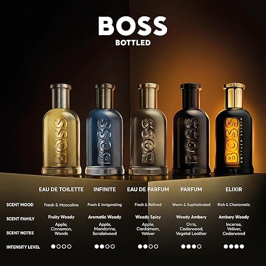 Hugo Boss Bottled Eau de Toilette – Woody Men's Cologne – With Notes of Apple Cinnamon &amp Wood – Long Lasting Fragrance