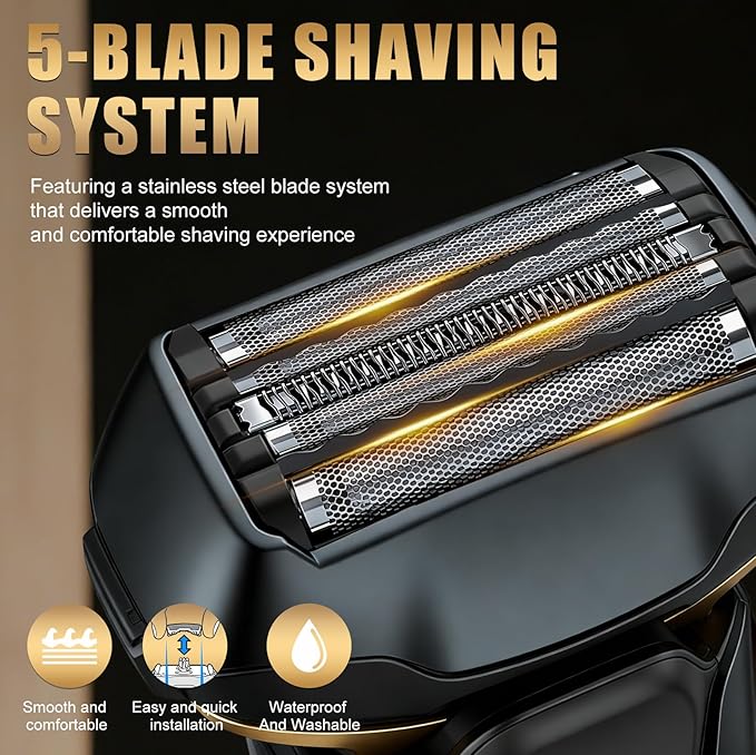 Replacement Blades and Foil Set Precision Sharp Blades Compatible with Panasonic Arc5 ES-LV97-K ES-LV67-K ES-LV95-S ES-LV65-S (1 PACK)