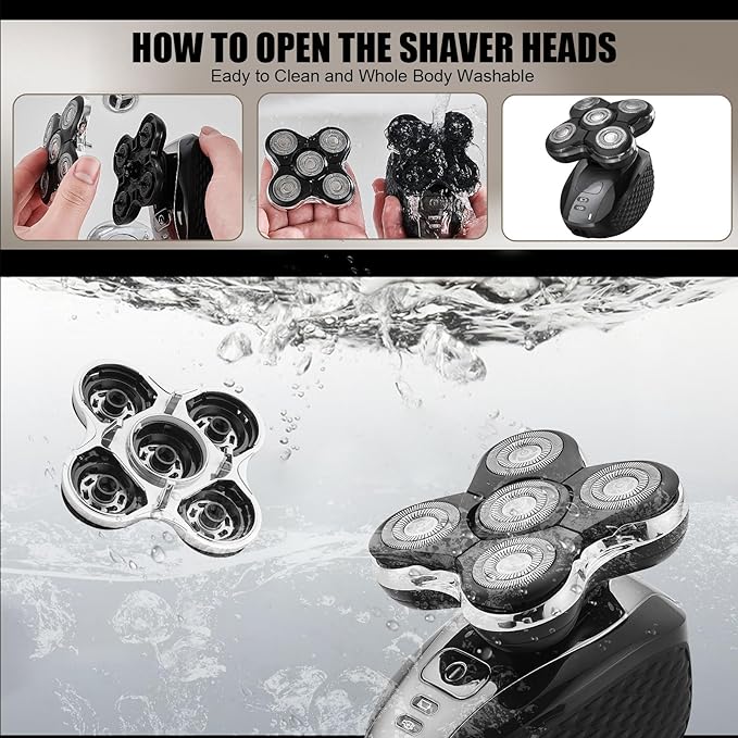 Shaver Replacement Head Compatible with Remington Electric Shaving Model SPR-XR7000for Bald Men.(3packs)