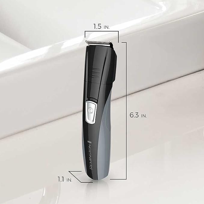 Remington Head to Toe Advanced Rechargeable Powered Body Groomer Kit Beard Trimmer (10 Pieces) 6.3 Inch Black