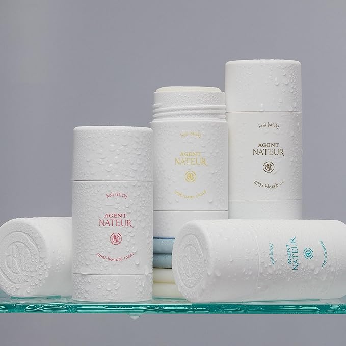 Agent Nateur - holi (stick) Cap d'Antibes Natural Deodorant | Castor + Coconut Oil Beeswax | Aluminum-Free Non-Toxic Clean Skincare Crafted for All-Day Freshness (2.5 oz)