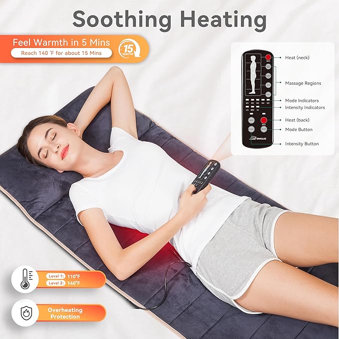 Snailax Full Body Massage Mat and Foot Massager Bundle