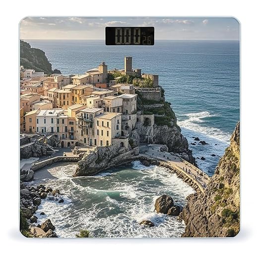 Fishing Village Scale for Body Weight Smart Scales Digital Bathroom Scale High Precision Weighing Scales with Large Display Weighing Machine for People