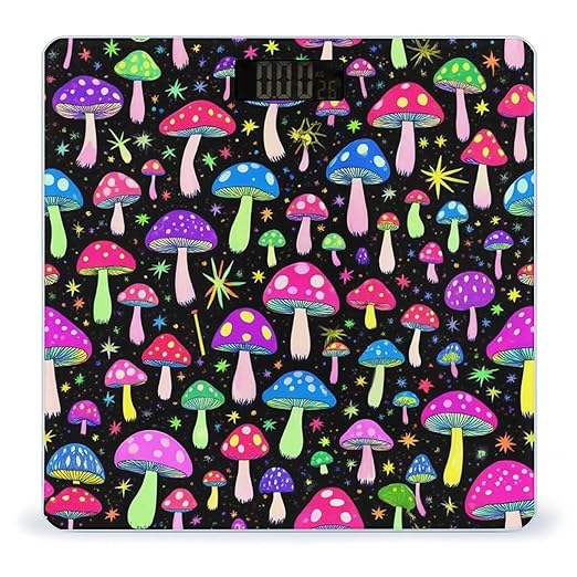 Smart Scale for Body Weight Automatic Switch Digital Bathroom Weighing Scale Goth Gothic Magic Hippie Trippy Mushroom