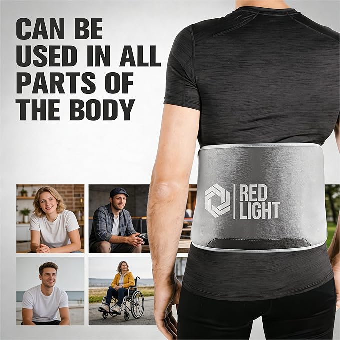 Portable Red Light Belt for Body LED Light Wrap for Back Shoulder Waist Supports Muscle Relaxation and Comfort Gift for Men Women
