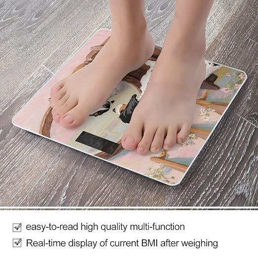 Dachshund Dog Bathroom Scale for Body Weight LCD Display Digital Bathroom Scale Tempered Glass Bathroom Weight Scales Fashion Smart Scales for Home Bedroom 400 Lb