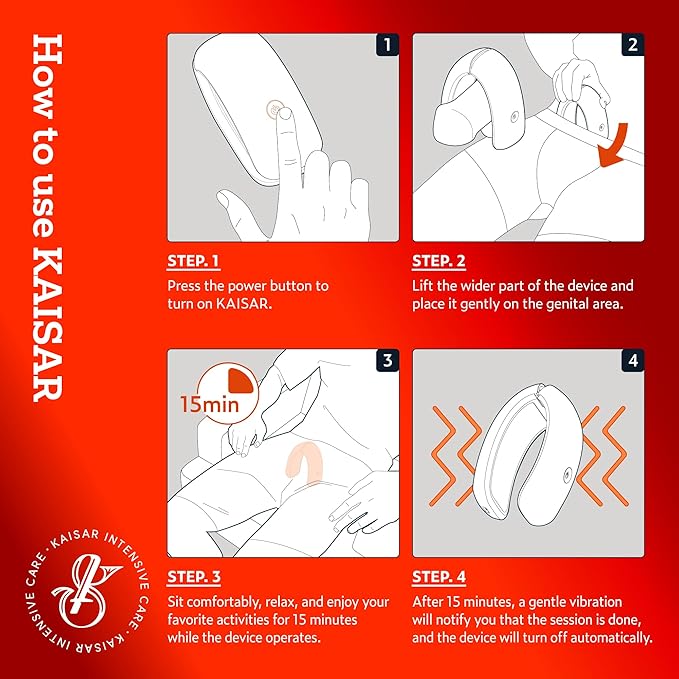 KAISAR Portable Wireless Infrared &amp Red Light Therapy Device for Male Urinary Care