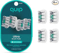 quip Ultra Brush Pod Refill Heads - 4 Pack - Verified quip Brush Head Refills for Sonic Electric Toothbrushes - Soft Bristles Compact - Last 3 Months Each - White