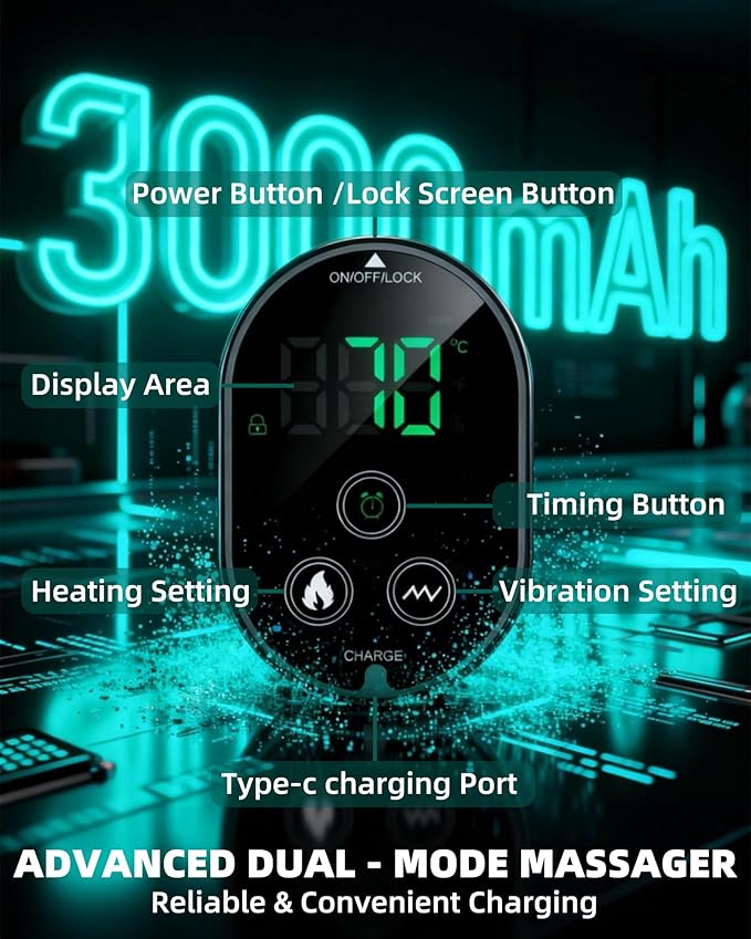 2in1 Ankle and Foot Massager with Heat and VibrationFoot Renew. Cordless Ankle Massager for Blood Circulation and Pain Relief Suitable for Neuropathy Gifts for Mom Dad Men Women（2Pcs）