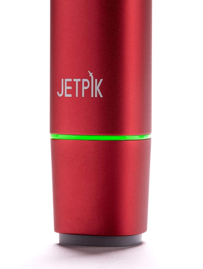 Jetpik JP300 Modern Sonic Rechargeable Toothbrush for Adults - 5 Brushing modes Premium Aluminum Body Waterproof USB induction charging Portable Travel Case Included RED color
