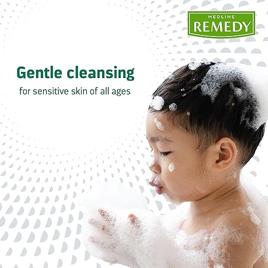 Medline Remedy Clinical Hydrating Shampoo &amp Body Wash (8 fl oz) 12 Count Vanilla Scent Cleanser No-Rinse Adults Kids Shower Or Bedside Dimethicone Sulfate Free