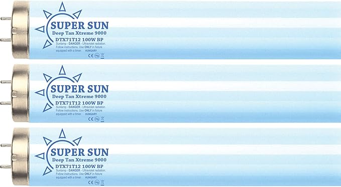 Super Sun Deep Tan Xtreme 9000 F71T12 100W Bipin Twisted Tanning Lamps - Hot! (12)
