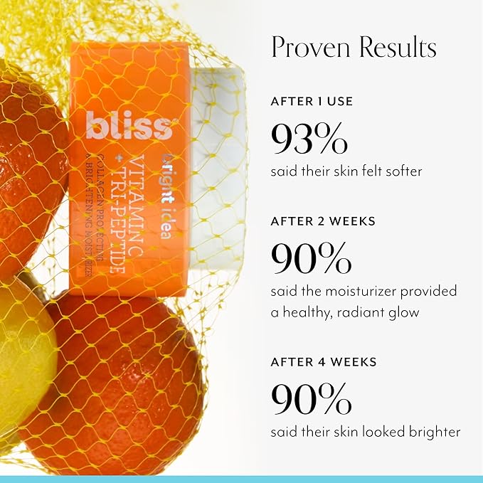 Bliss Tinted Mineral Sunscreen SPF 30 &amp Vitamin C Moisturizer Bundle - Block Star Lightweight Face Sunscreen + Bright Idea Glow-Boosting Moisturizer with Vitamin C &amp Tri-Peptides