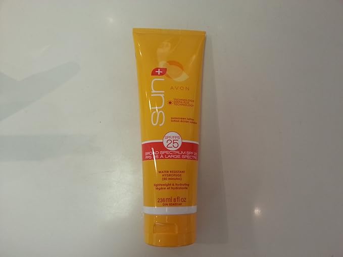 Avon Sun+ Sunscreen Lotion Braoad Spectrum SPF 25-8 Oz.