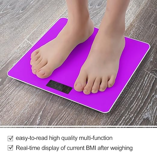 Automatic Switch Digital Bathroom Weighing Scale Smart Scale for Body Weight Purple