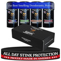 Deodorant for Men - Aluminum Free Mens Deodorant - Natural Deodorants - Sweat Protection for Underarm - Stain-Free Stick Deodorants - Made in USA 3.2oz (Pack of 4 The Box)