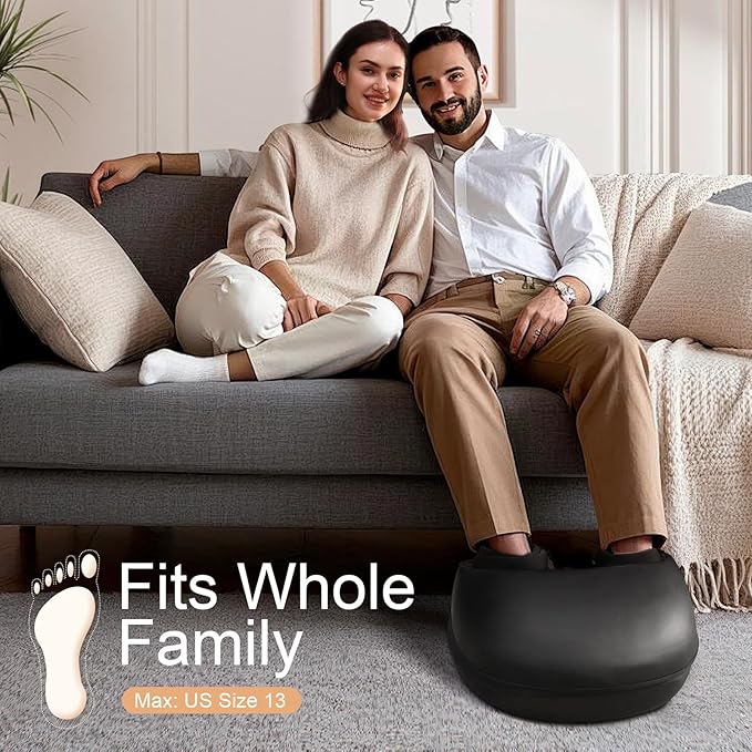 Foot Massager with Heat Deep Kneading Therapy Compression Shiatsu Feet Massager Machine for Plantar Fasciitis Neuropathy Pain Birthday Gifts for Women Mom Men Dad