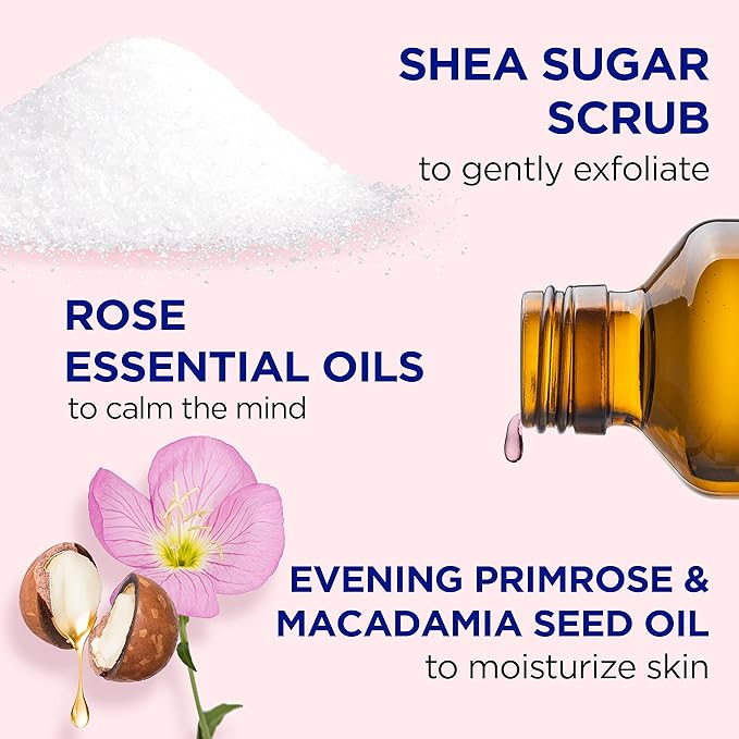 Dr Teal's Body Wash (Pack of 4) &amp Shea Sugar Body Scrub (Pack of 3) with Eucalyptus Spearmint &amp Rose