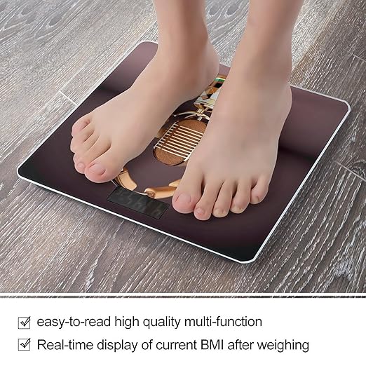 Colorful Gold Microphone and Headset Bathroom ScaleHighly Accurate Digital Weighing Machine for People Bright LED Display Weight Scale for The Aldult Home Use