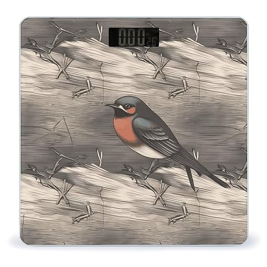 Barn Swallow in Graphite Scale for Body Weight Precision Bathroom Weighing Scales with Back Lit LCD Display Sturdy Tempered Glass Body Weight Scales Digital Bathroom Scale 400lb