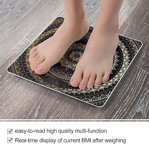 Mandala Scale for Body Weight Digital Bathroom Scale Precision Smart Weighing Scales with Clear LED Display Accurate High Precision Scales Weighing Machine