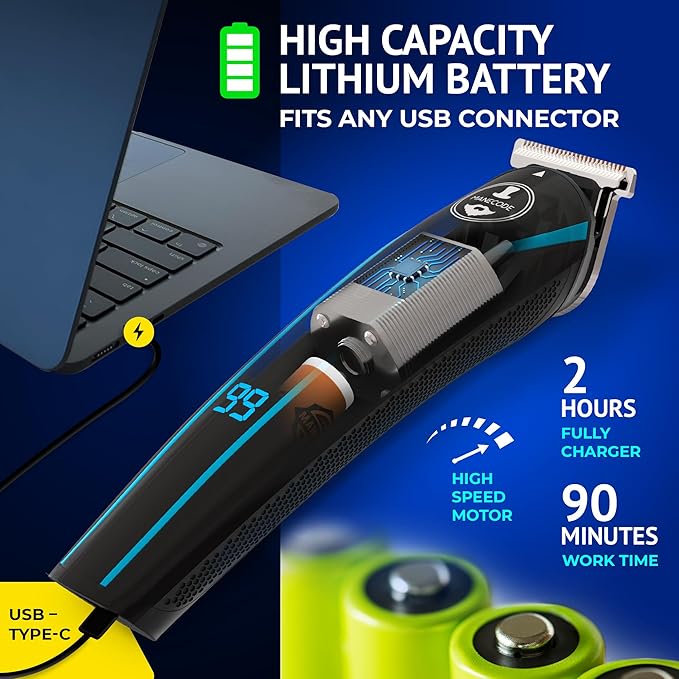 11-in-1 Men's Beard and Mustache Electric Trimmer Kit Cordless Body and Nose Hair Razors Set of Beard Clippers USB Rechargeable Battery Shaver for Men Lifetime Self-Sharp Blades