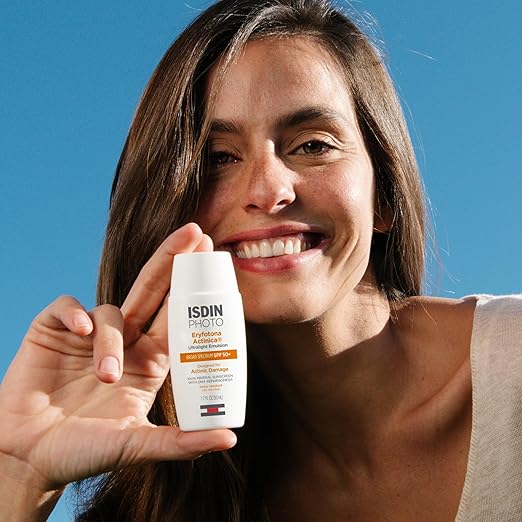 ISDIN Eryfotona Actinica SPF 50+ | Mineral Sunscreen for Face with Zinc Oxide | 100% Mineral UV Filters | No White Cast Suitable for Sensitive Skin Dermatologist Recommended
