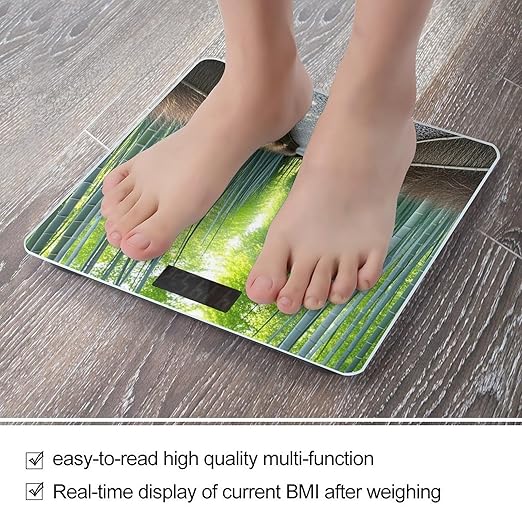 Bamboo Growth Scale for Body Weight Smart Scales Digital Bathroom Scale High Precision Weighing Scales with Large Display Weighing Machine for People