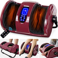 Best Choice Products Heated Shiatsu Foot Massager for Pain Relief Plantar Fasciitis Neuropathy Blood Circulation w/Compact Design - Burgundy
