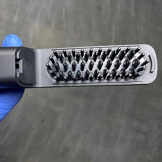 StyleCraft Heat Stroke Beard &amp Styling Hot Brush Cool Touch Tips Anti-Scold Hair Straightener Black