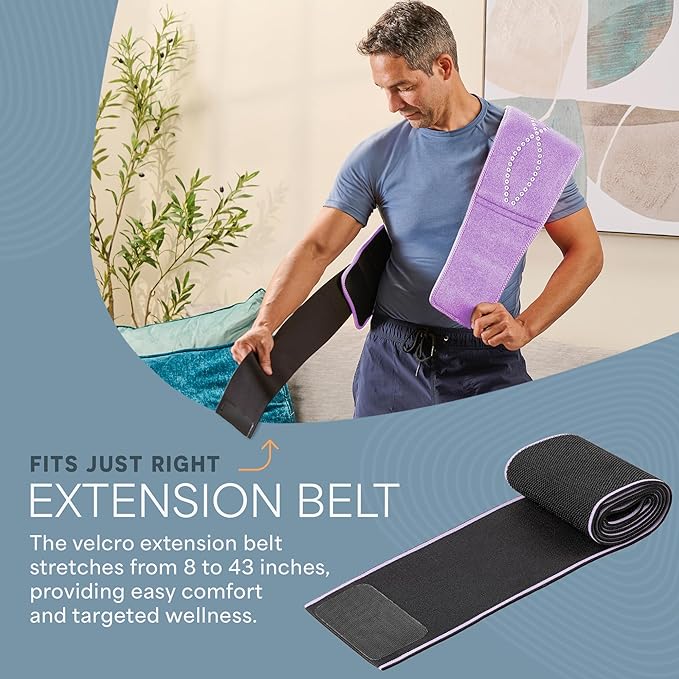 Lifepro Red Light Therapy Belt – Infrared Red Light Therapy for Body Back Pain and Shoulder - 660nm &amp 850nm Near Infrared Heating Pad – Adjustable &amp Portable for Wellness &amp Relaxation