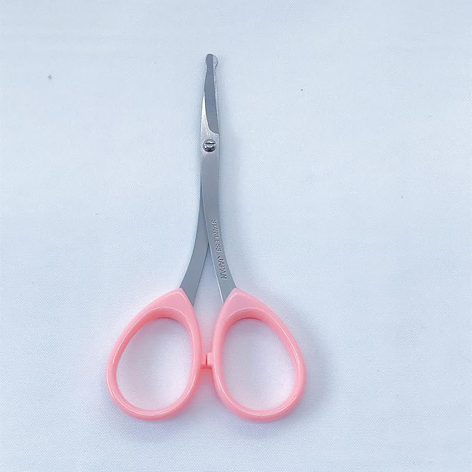 Kinugawa Company W-25 Scissors Women's Nose Hair Unwanted Hair Eyebrows Small Sharpness Made in Japan Round Blade Edge Safety