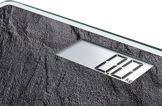 Soehnle Style Sense Compact 300 Compact Digital Weighing Scale Bathroom Scale with Easy-to-Read LCD Display Extra-Flat Body Weight Scale Slate