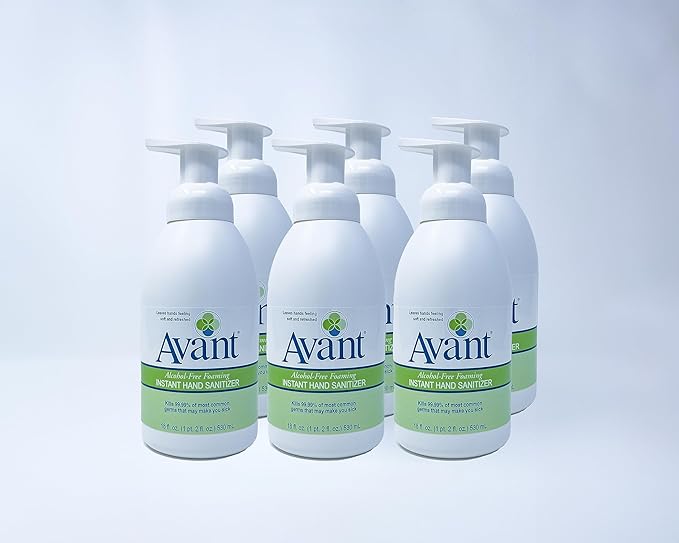 Avant® Alcohol Free Foaming Hand Sanitizer 18oz Bottle 6-Pack bulk refill