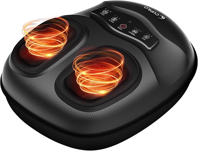 Shiatsu Foot Massager with Heat for Plantar Fasciitis Neuropathy FSA Eligible HSA Approved Foot Massager Machine Feet Massager for Foot Pains Relief 5 Compression Levels Gifts for Women Men