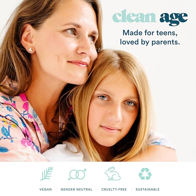 Aluminum Free Deodorant for Kids &amp Teens - 2 oz Stick (Pack of 3) - Fresh Teen Deodorant - Paraben Free - All Natural Ingredients